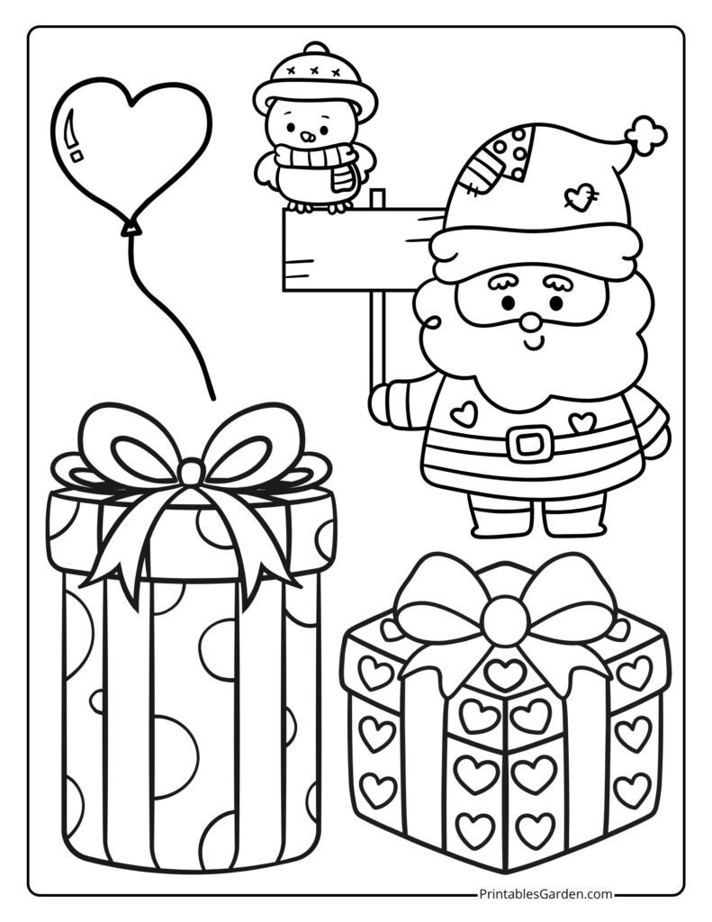Gifts coloring pages | Printables Garden