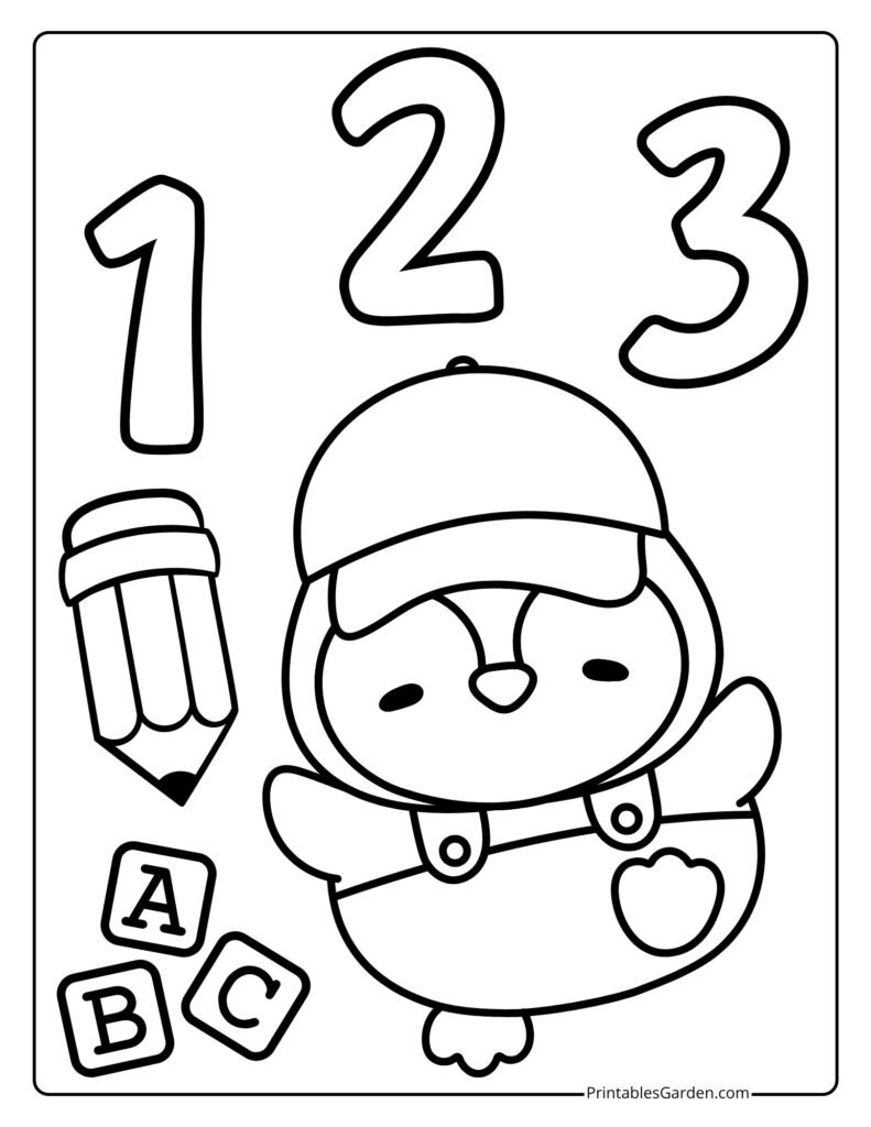 Penguin coloring pages for kids | Printables Garden