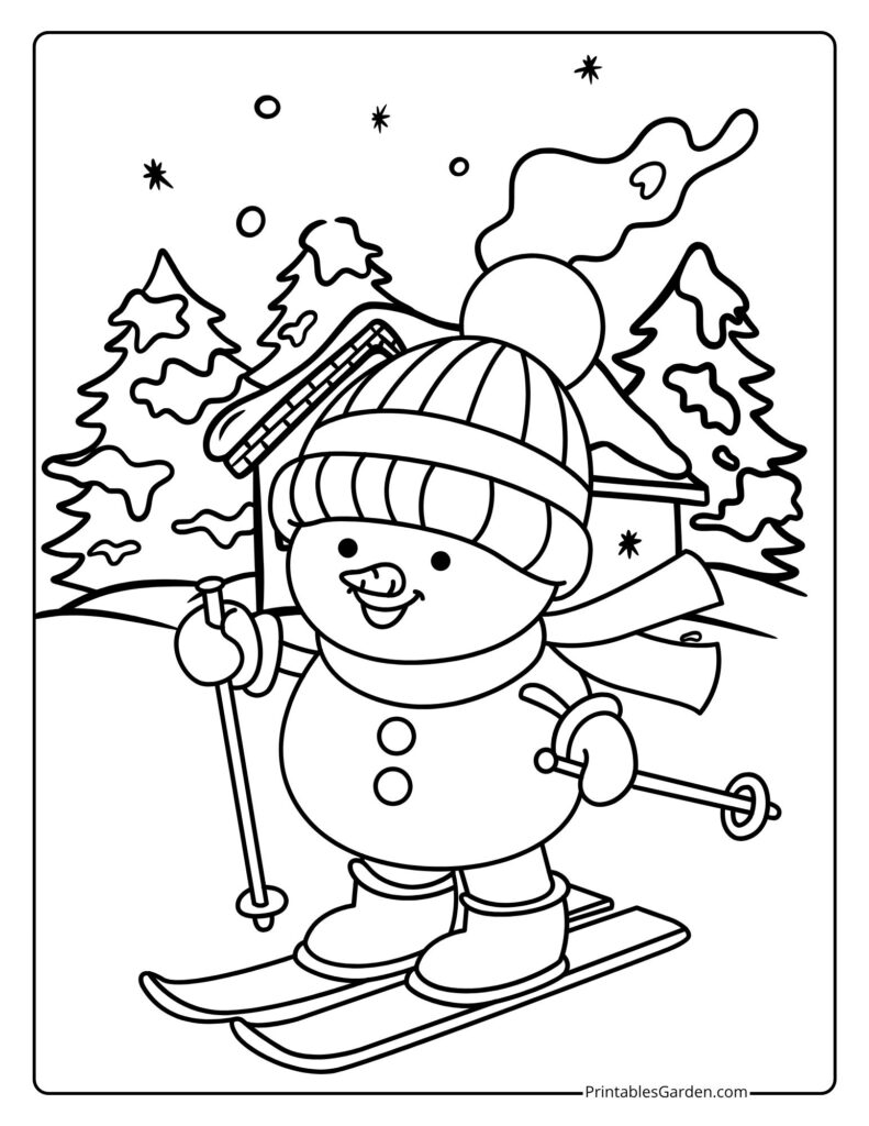 Christmas snowman coloring pages | Printables Garden