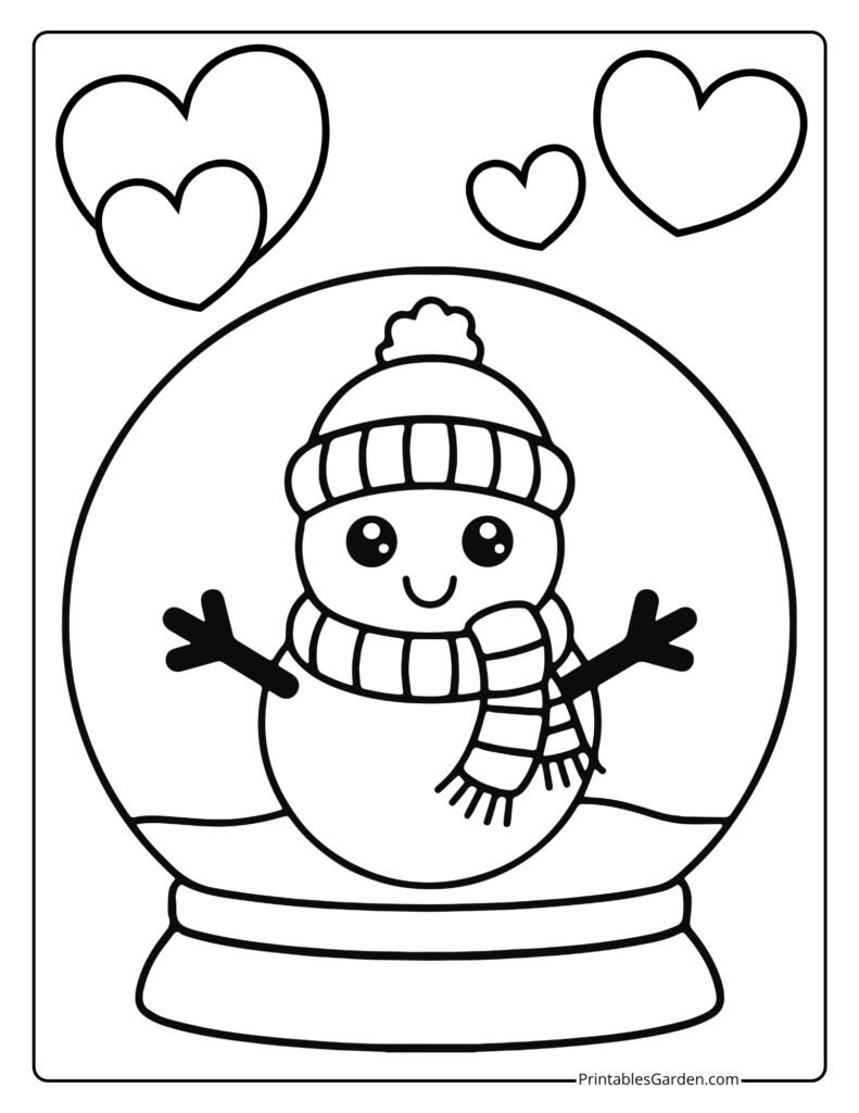 Snow globe coloring pages | Printables Garden