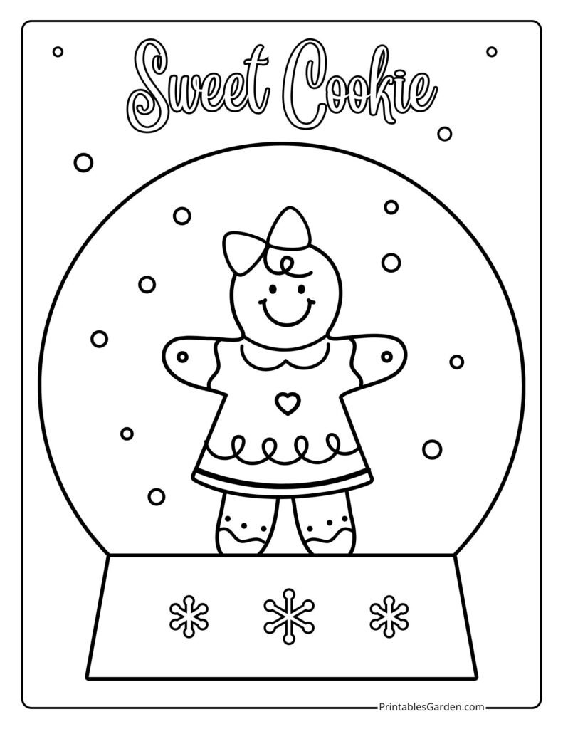 Cute snow globe coloring pages | Printables Garden