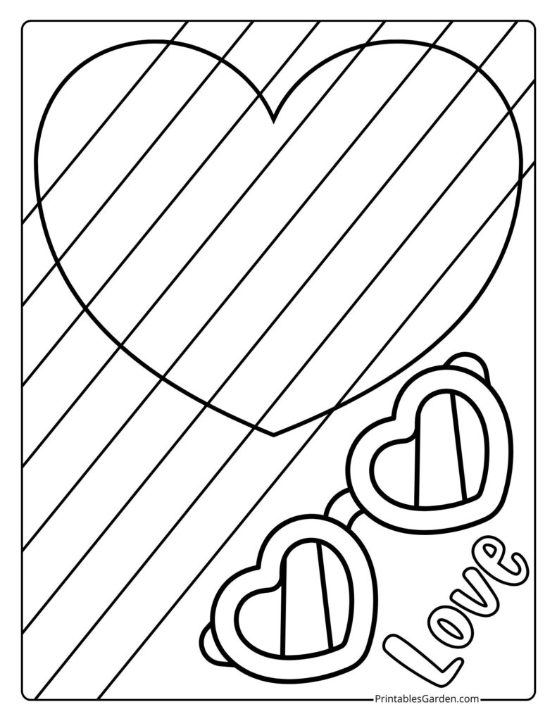 Valentine heart coloring pages | Printables Garden