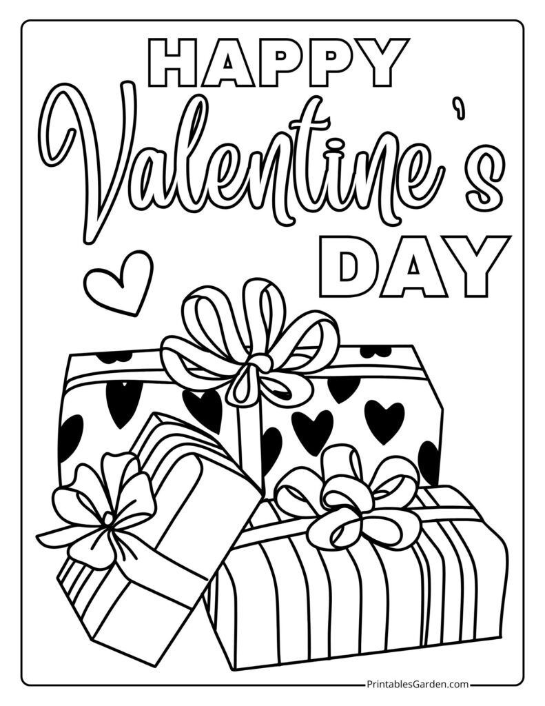 Valentine’s Day coloring pages printable | Printables Garden
