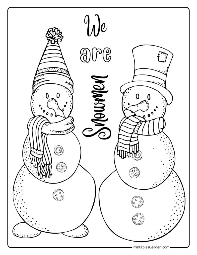 Snowman coloring sheets | Printables Garden