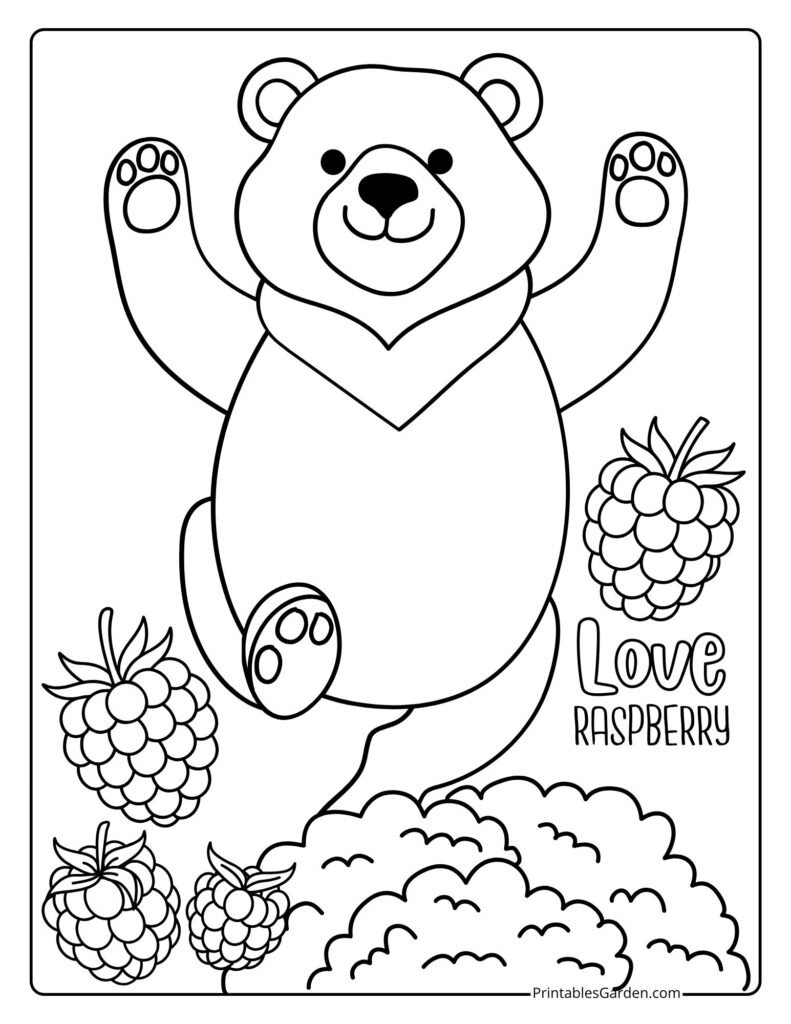 realistic Bear coloring pages | Printables Garden