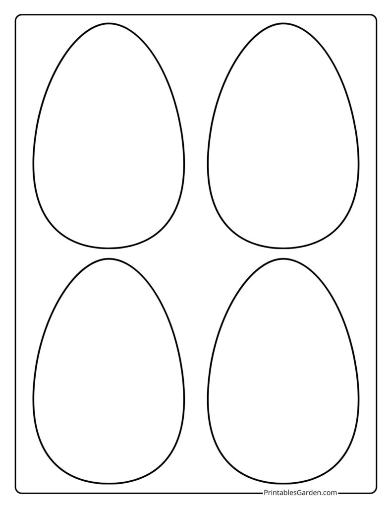 Blank easter egg coloring pages | Printables Garden