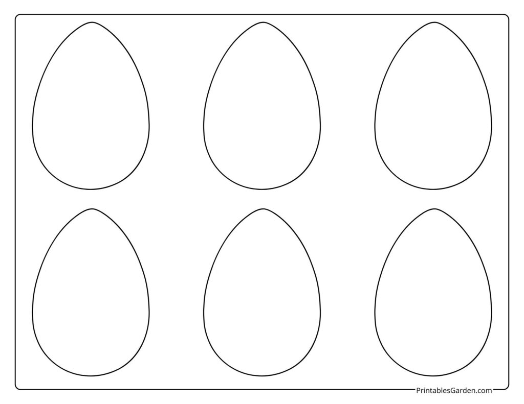 Blank easter egg coloring pages | Printables Garden