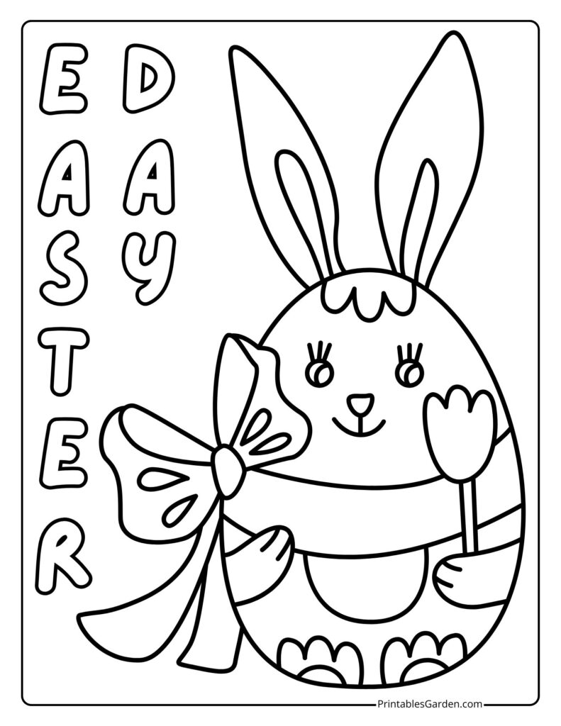 Blank Easter egg with bunny ears | Printables Garden