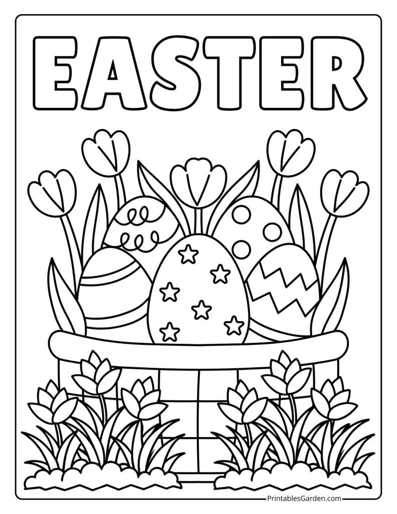 Coloring page easter egg | Printables Garden