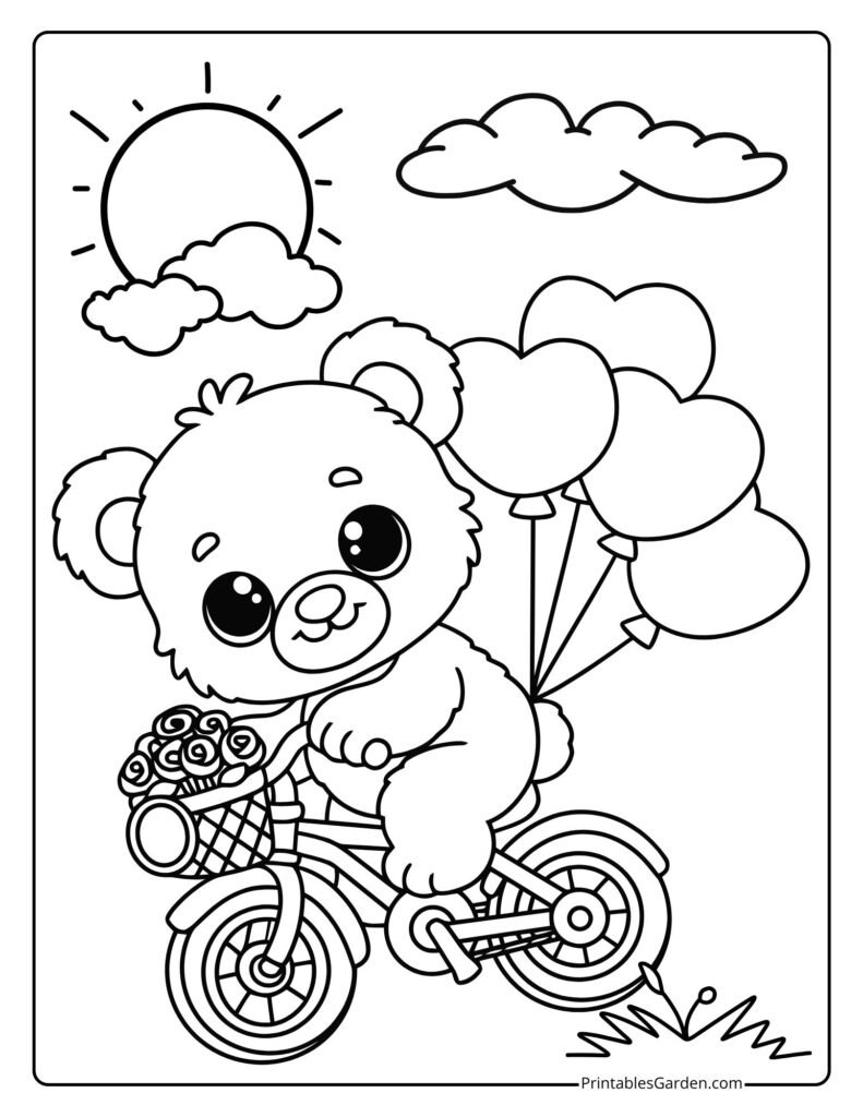 Cute bear coloring pages | Printables Garden