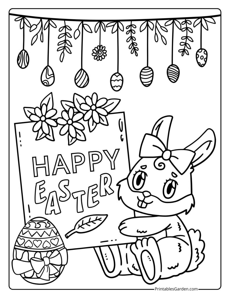 Cute easter coloring pages | Printables Garden