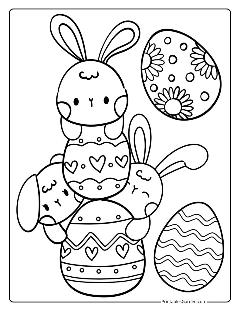Cute easter egg coloring pages | Printables Garden
