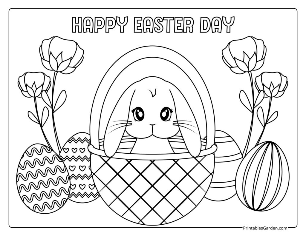 Cute easy easter coloring pages | Printables Garden