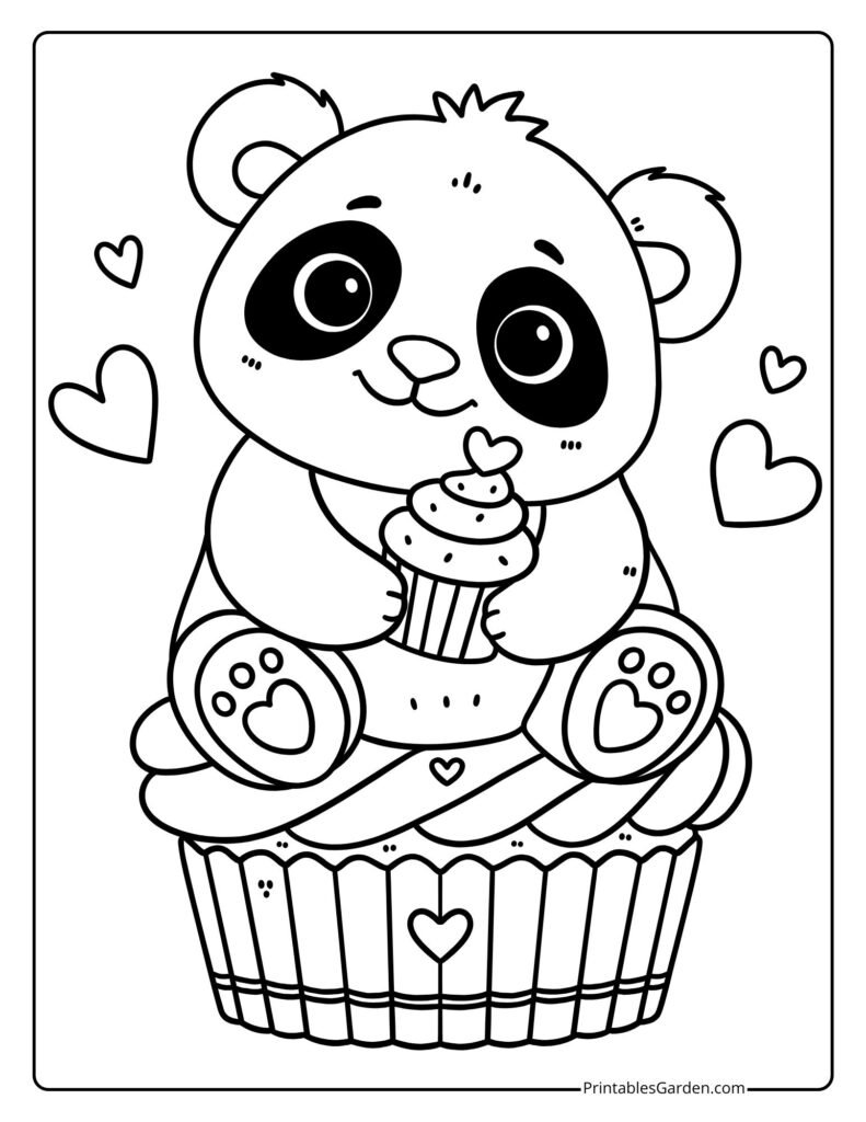 Cute panda coloring pages | Printables Garden
