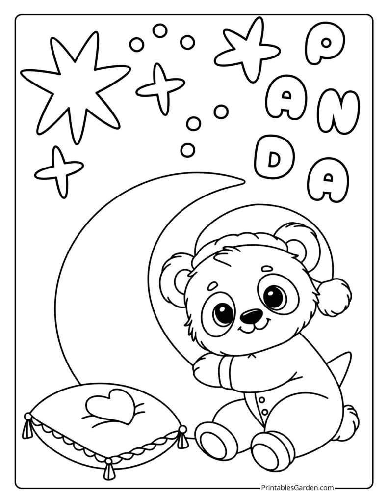 Cute panda coloring pages | Printables Garden