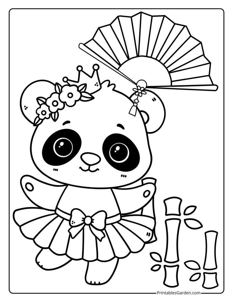 Cute panda coloring pages | Printables Garden