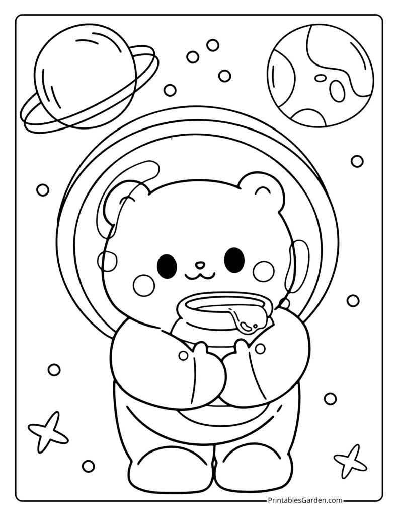 Cute bear coloring pages | Printables Garden