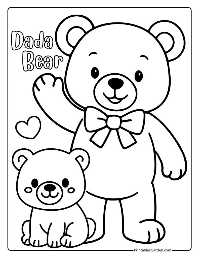 Bear family coloring pages | Printables Garden