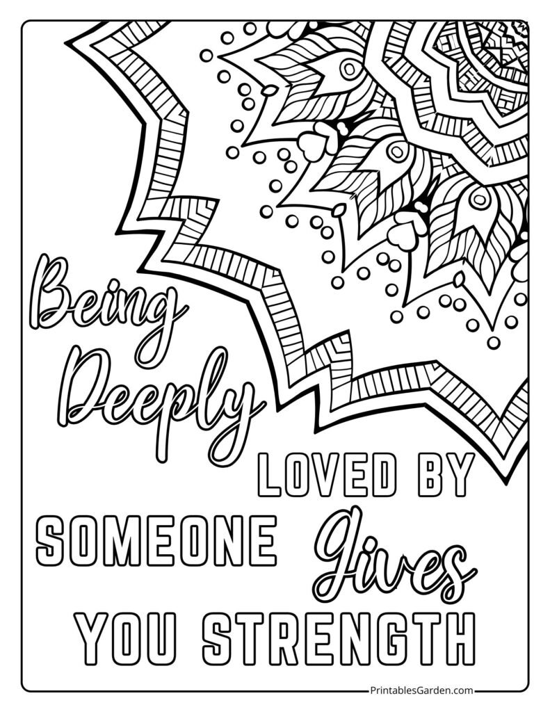 Romantic love quotes coloring pages | Printables Garden