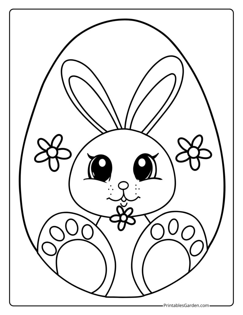 Cute easter egg coloring pages | Printables Garden