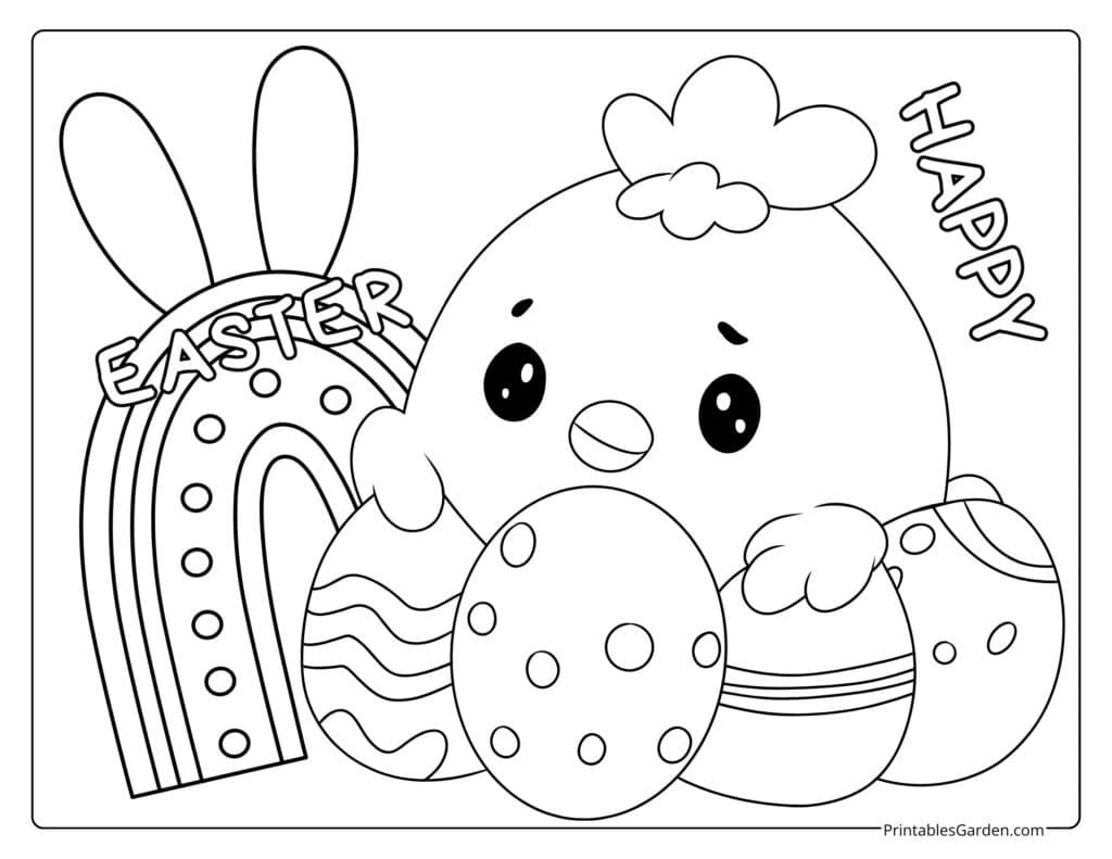 Easter chicks coloring pages | Printables Garden
