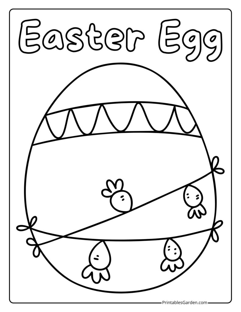 Easter egg coloring pages | Printables Garden