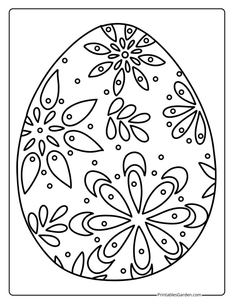 Easter egg coloring pages | Printables Garden