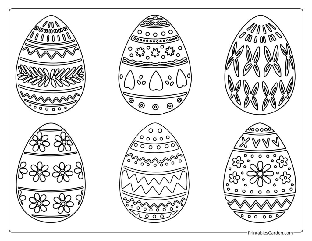 Easter egg coloring pages | Printables Garden