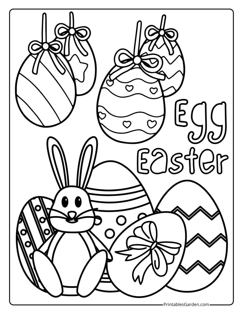 Easter egg coloring pages | Printables Garden