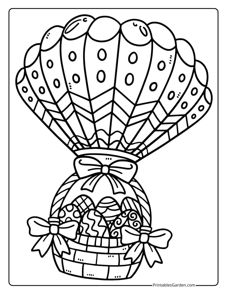 Easter egg template hot air balloon | Printables Garden