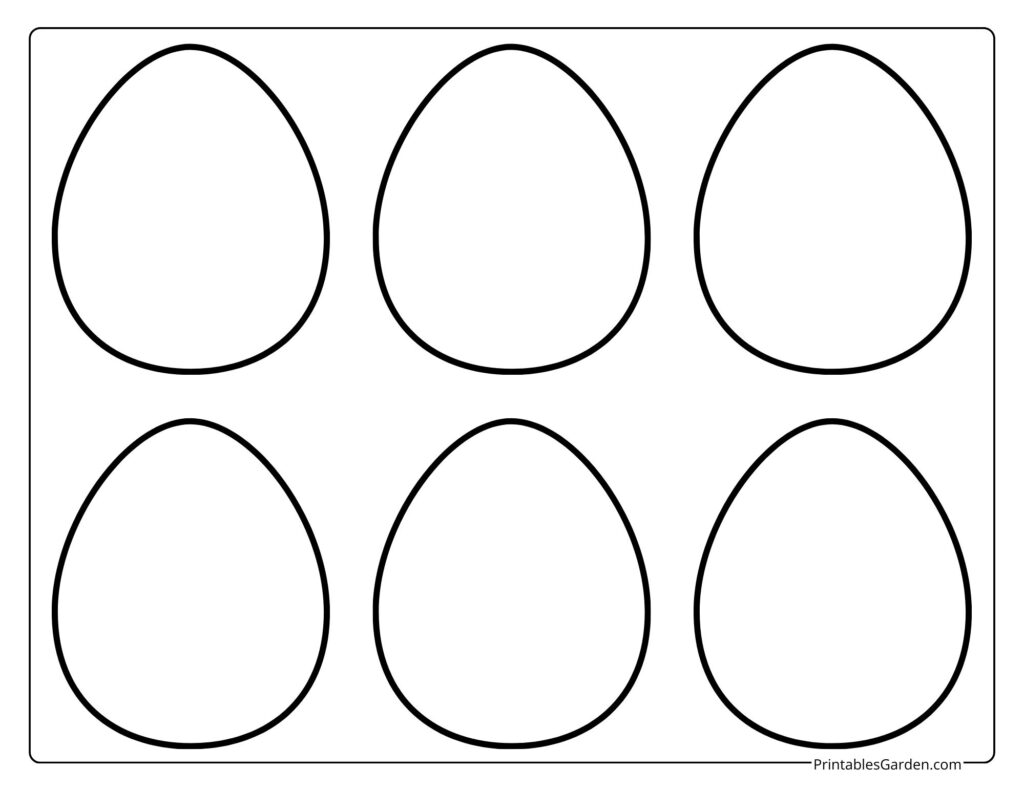 Blank easter egg coloring pages | Printables Garden
