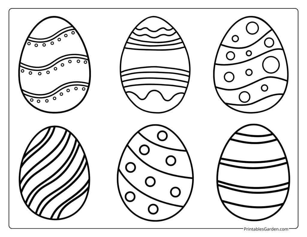 Easter egg coloring pages | Printables Garden