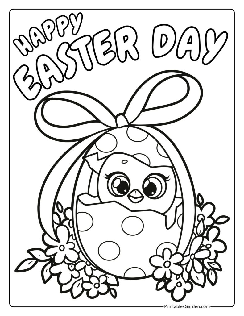 Easy easter coloring pages | Printables Garden