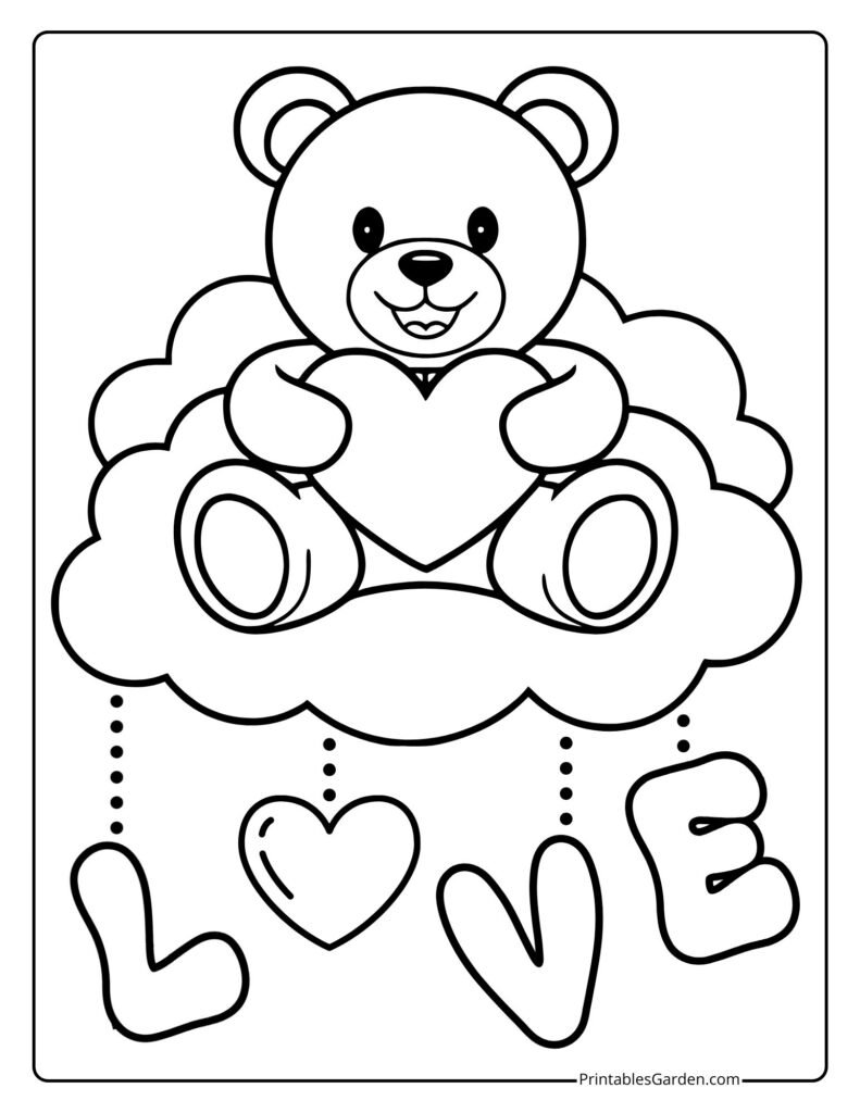 Easy teddy bear coloring pages | Printables Garden