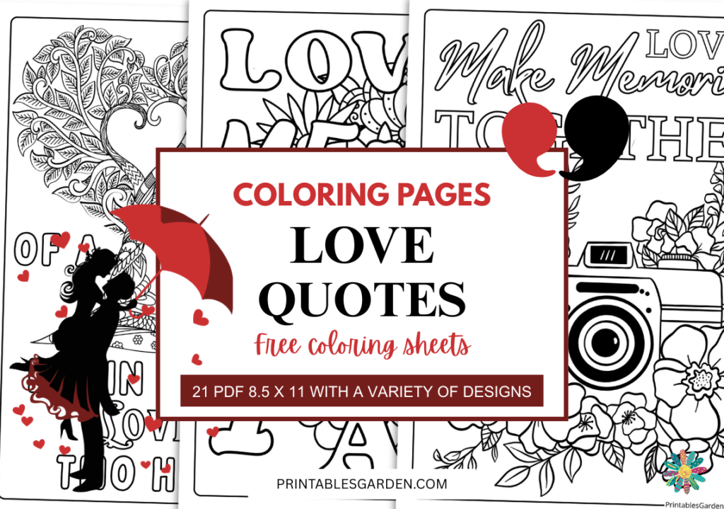 free Love quotes coloring pages | Printables Garden
