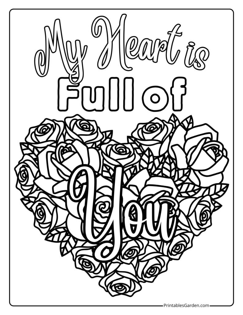 Love quotes for him coloring pages | Printables Garden