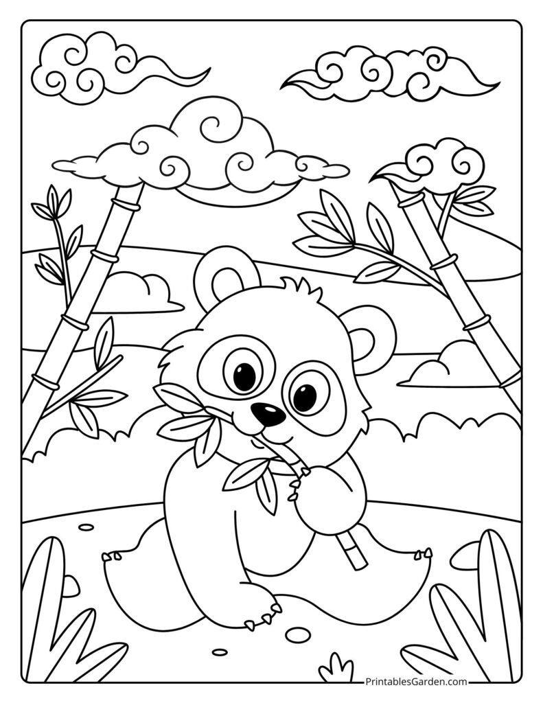 Giant panda coloring pages | Printables Garden