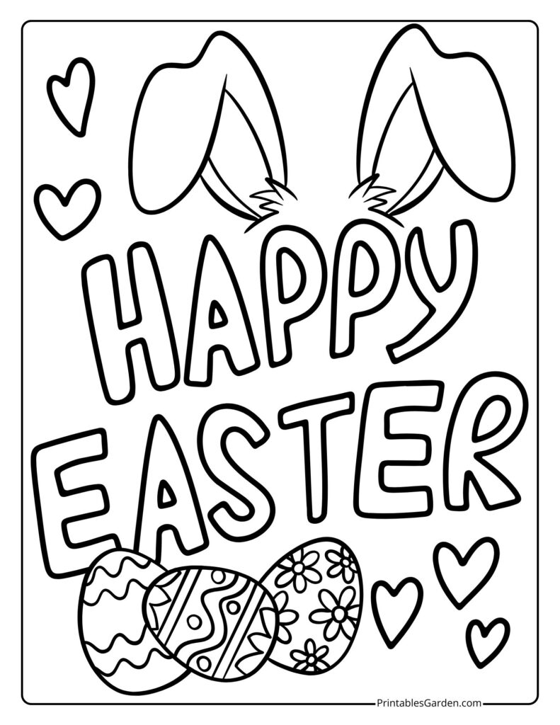 Happy easter coloring pages | Printables Garden