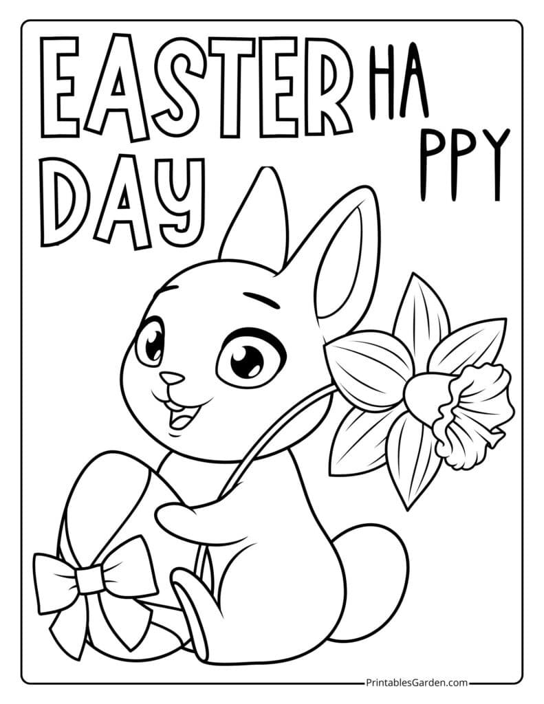 Happy easter coloring pages | Printables Garden