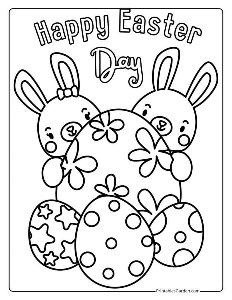 Happy easter coloring pages | Printables Garden