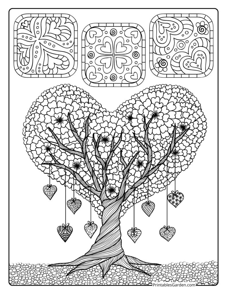 Heart mandala coloring sheets free printable | Printables Garden