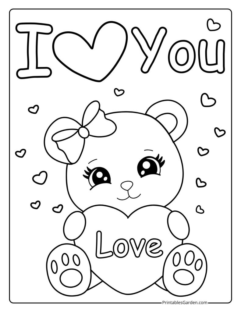 Teddy bear coloring pages | Printables Garden