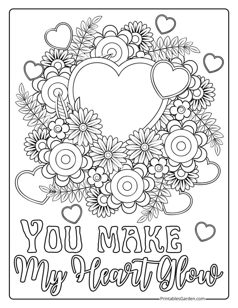 Love coloring pages for adults | Printables Garden