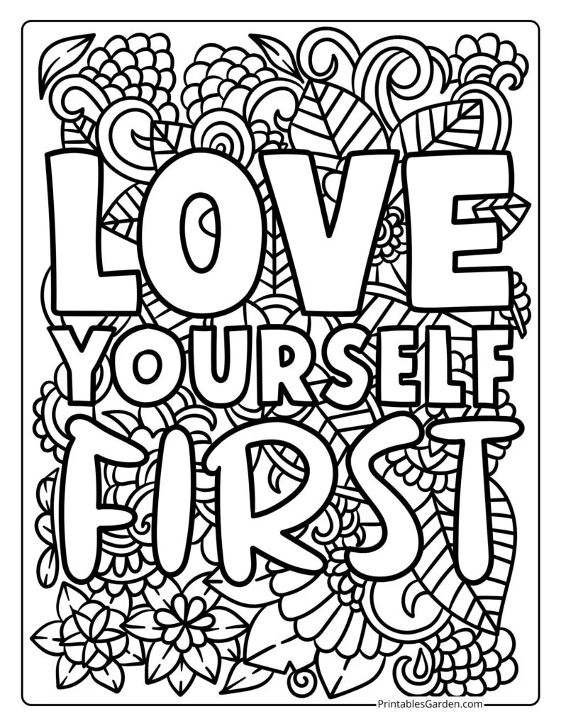 Love coloring pages for adults | Printables Garden
