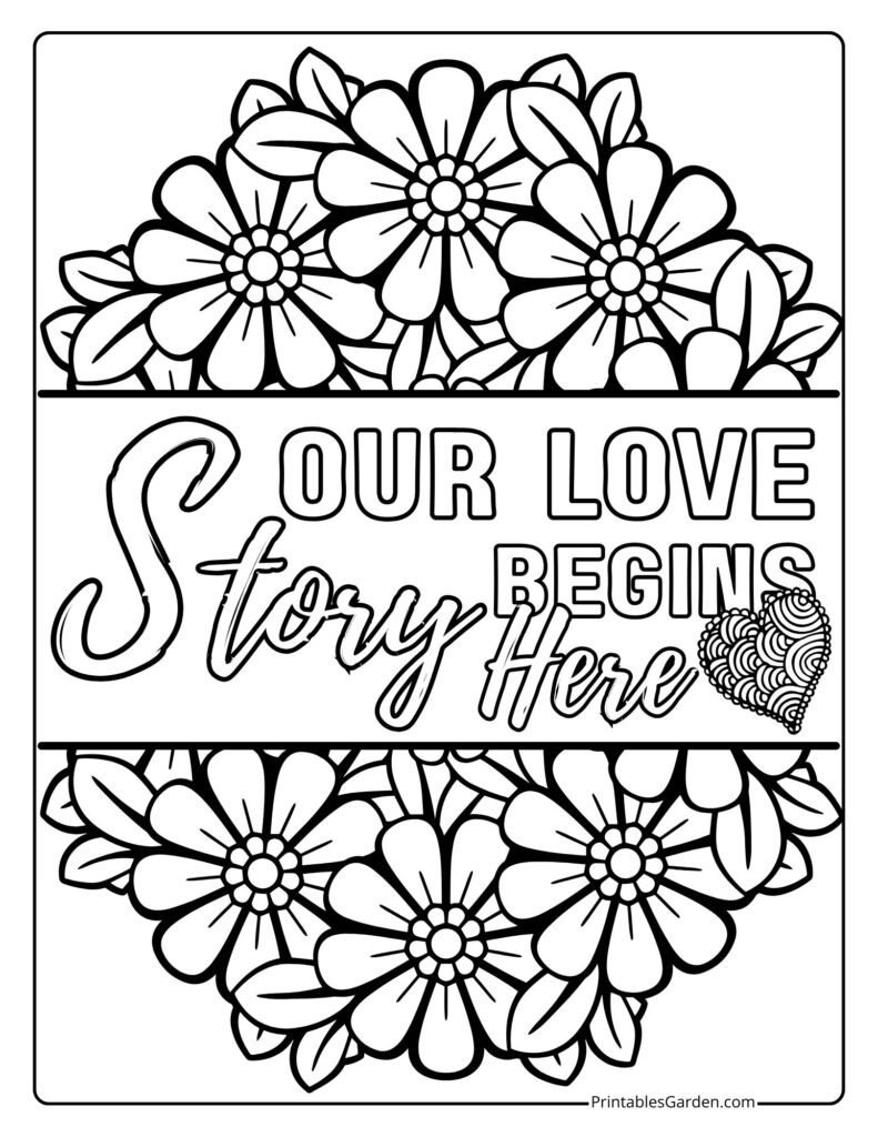 Love quotes coloring pages | Printables Garden