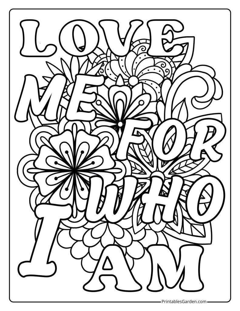 Love quotes coloring pages | Printables Garden