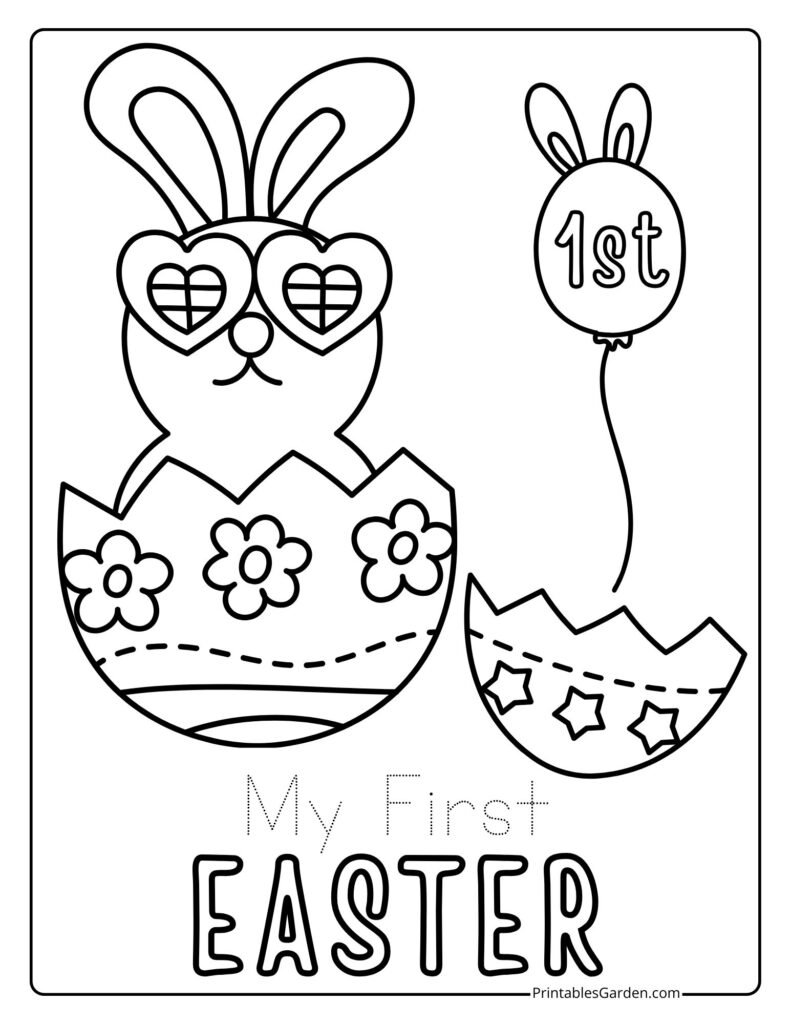 My first Easter bunny hatching from decorated egg | Printables Garden