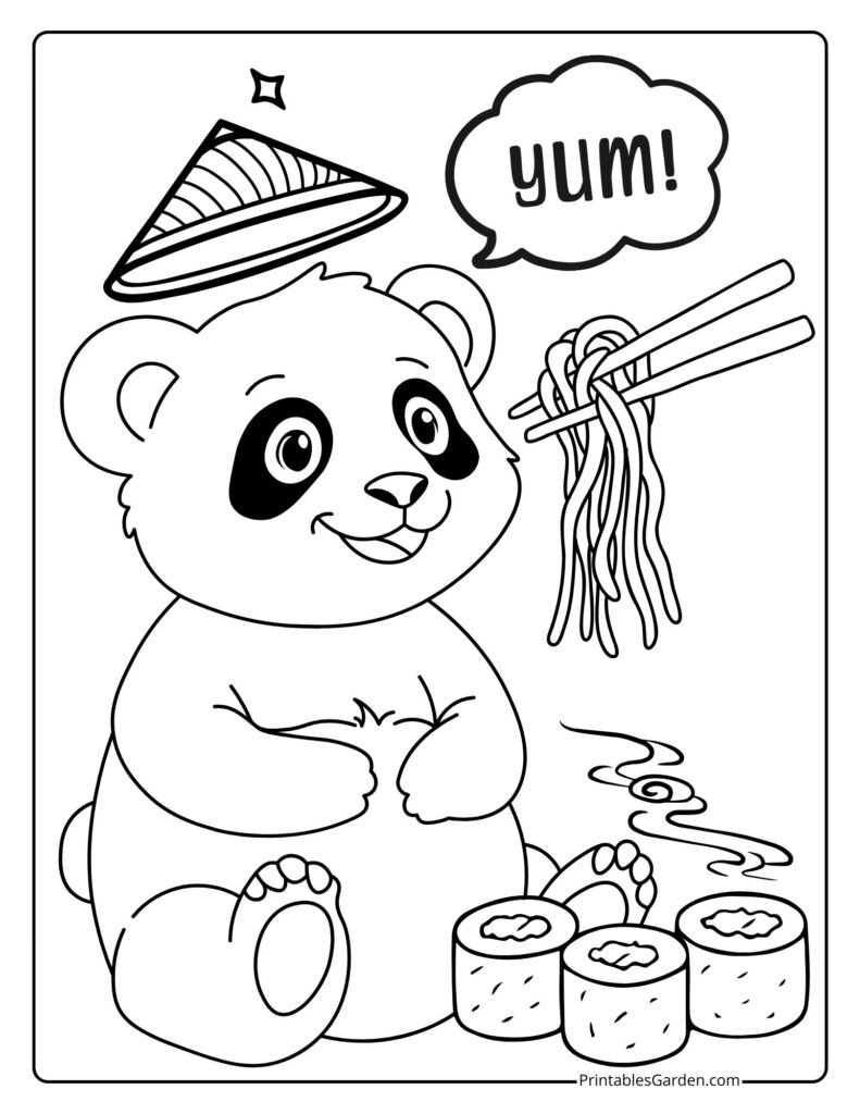 Panda coloring pages | Printables Garden