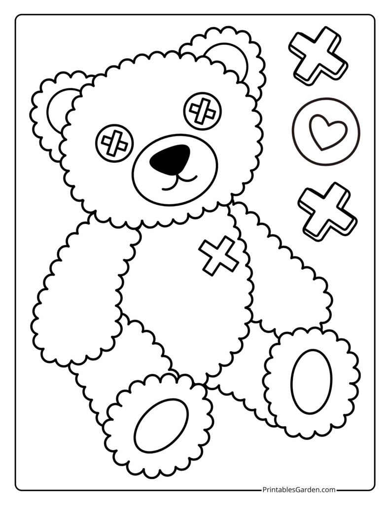 Teddy bear coloring pages | Printables Garden