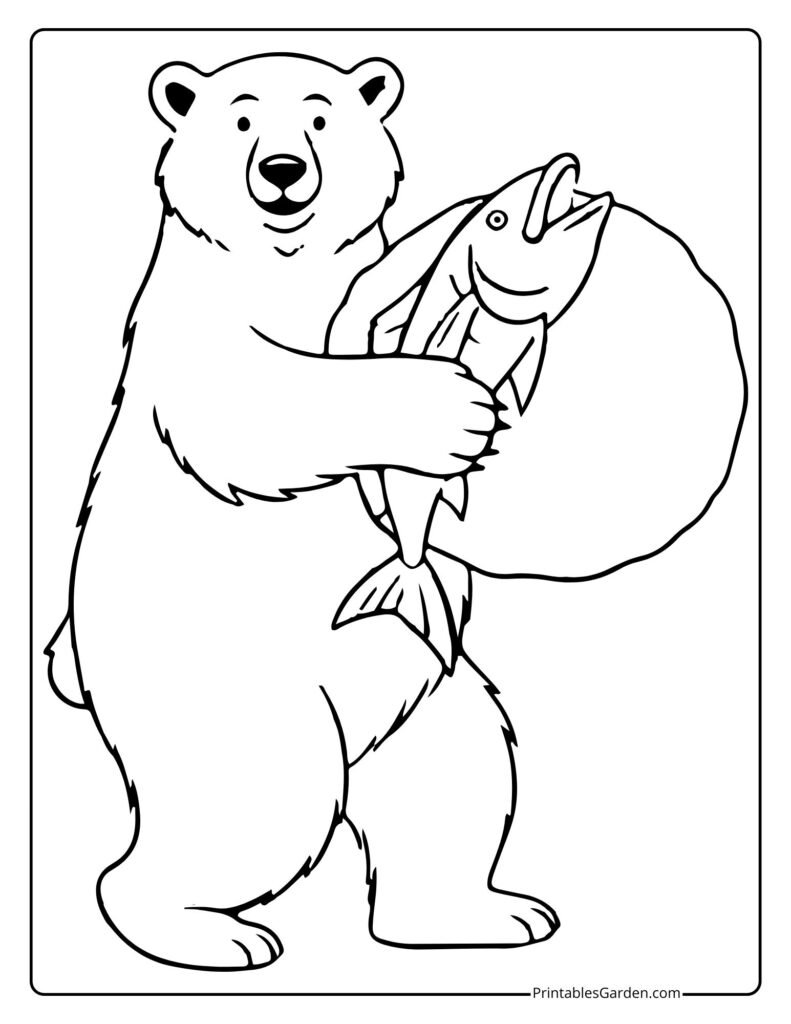 Polar bear coloring pages | Printables Garden